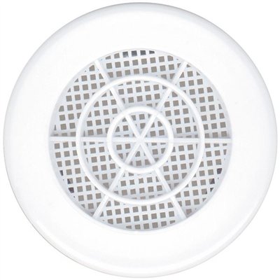 AUTOGYRE - Grille fixe ronde avec moustiquaire à clipser Ø80/90mm blanc