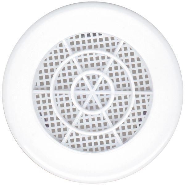 AUTOGYRE - Grille fixe ronde avec moustiquaire à clipser Ø80/90mm blanc