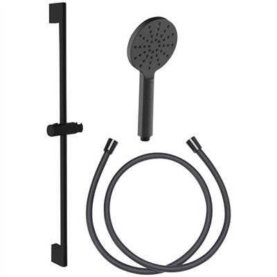 DISFLEX - Kit de douche complet noir mat sans robinetterie