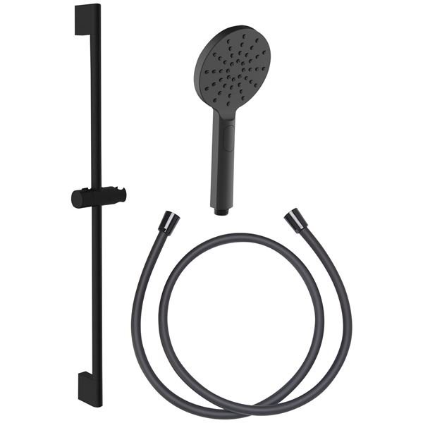 DISFLEX - Kit de douche complet noir mat sans robinetterie