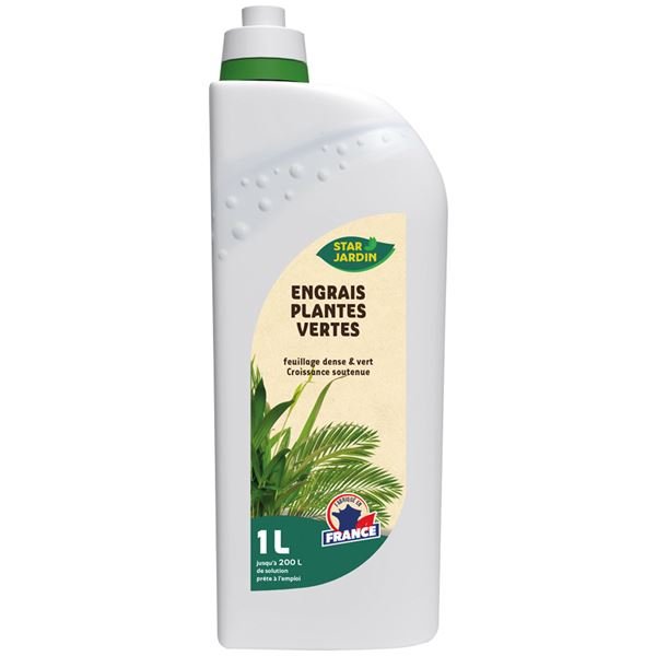 STAR JARDIN - Engrais liquide plantes vertes 4.5.7 doseur 1l