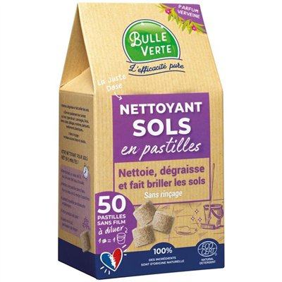 BULLE VERTE - Nettoyant sol en pastille x 50 50 lavages