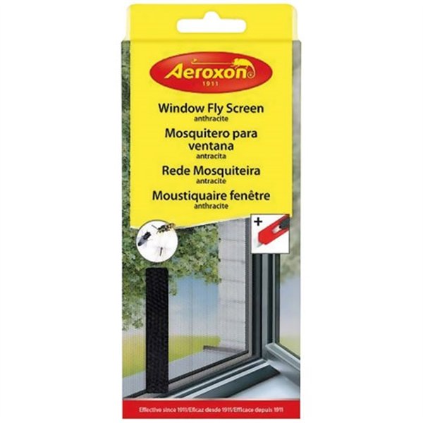 AEROXON - Moustiquaire fenêtre anthracite 130x50cm