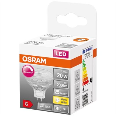 OSRAM - Led spot gu5.03 3.4w 230lm blanc chaud 2700k boite