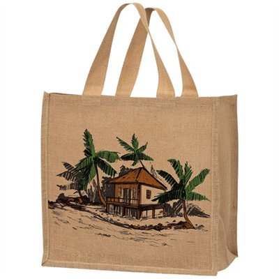 SPHERE - Cabas jute export case creole 37X23x36 cm