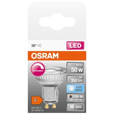 OSRAM - Spot par16 led 36 verre variable 5.5w gu10 350lm frd bte 1