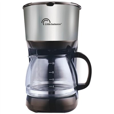 LITTLE BALANCE - Cafetière filtre 10 tasses Noire & Inox - 8629