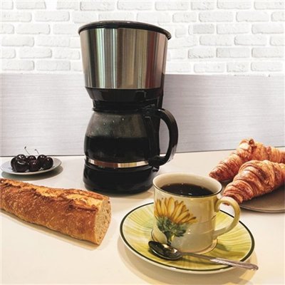 LITTLE BALANCE - Cafetière filtre 10 tasses Noire & Inox - 8629