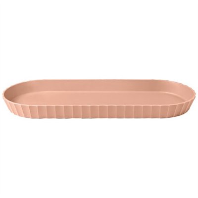BLIM PLUS - Plat à cake 37 x 15 cm Rose Sable - Paestum Minerva