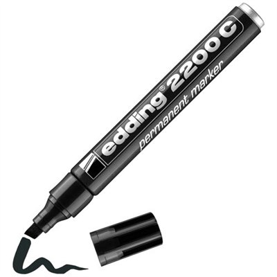 EDDING - Marqueur permanent noir blister de 1