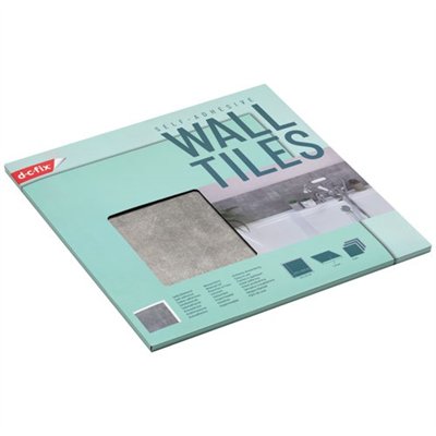 D-C-FIX - Dalles murales carrées 30.5cm adhésives effet béton les