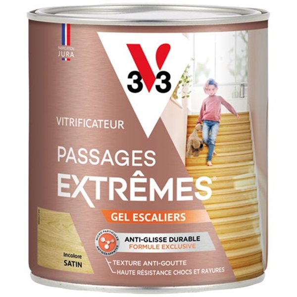 V33 - Vitrificateur passage extrême incolore satin 0.75l