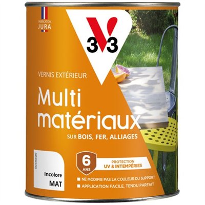 V33 - Vernis multi matériaux extérieur incolore mat 0.25l