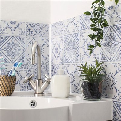 D-C-FIX - Dalle murale carrees 30.5cm adh. effet carreaux de ciment x6