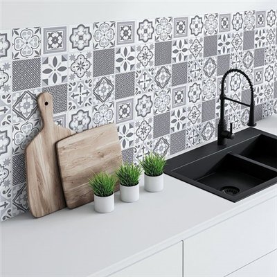 D-C-FIX - Dalle murale adhésive effet carreaux de ciment 30.5cm x 6