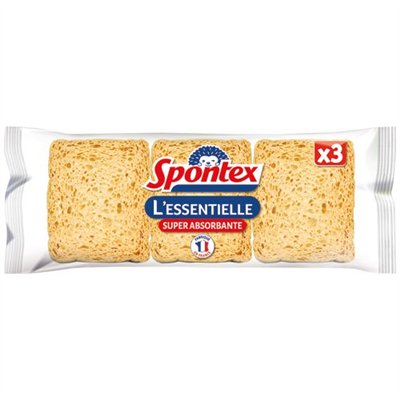 SPONTEX - Eponge l'essentielle tous nettoyages menagers x3