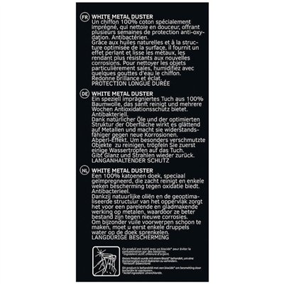 HAGERTY - Chiffon imprégné antibacterien pour acier et chrome