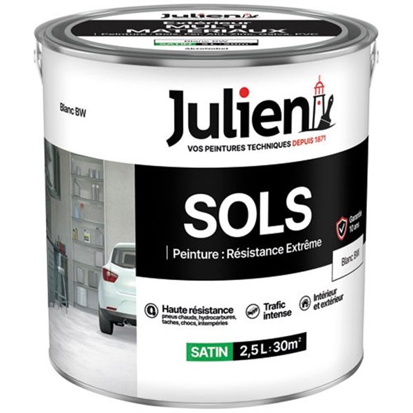JULIEN - Peinture Julien sols extrême blanc base white 2.5l