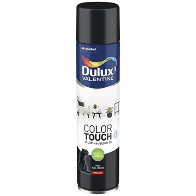 DULUX VALENTINE - Aérosol Color Touch brillant noir 600ml