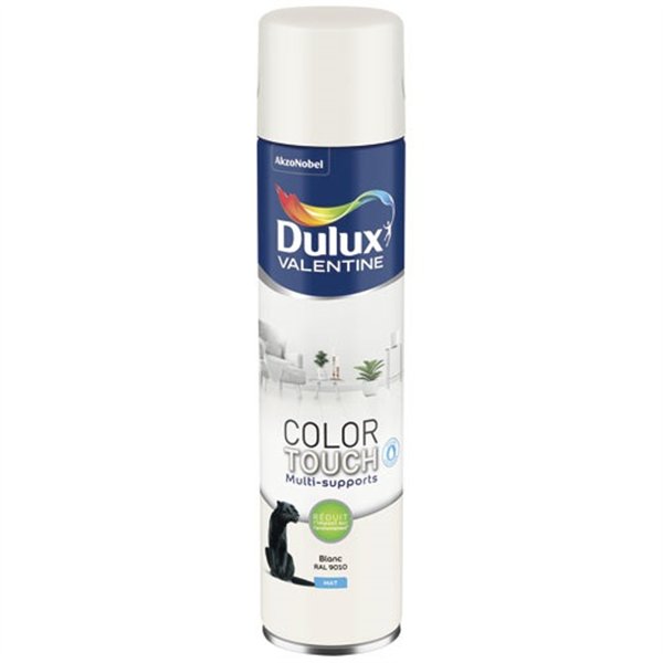 DULUX VALENTINE - Aérosol Color Touch mat blanc 600ml