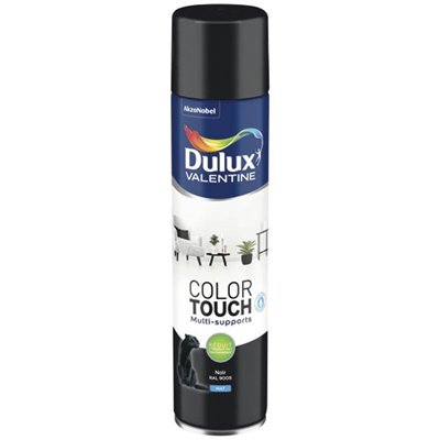 DULUX VALENTINE - Aérosol Color Touch mat noir 600ml