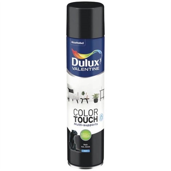 DULUX VALENTINE - Aérosol Color Touch mat noir 600ml