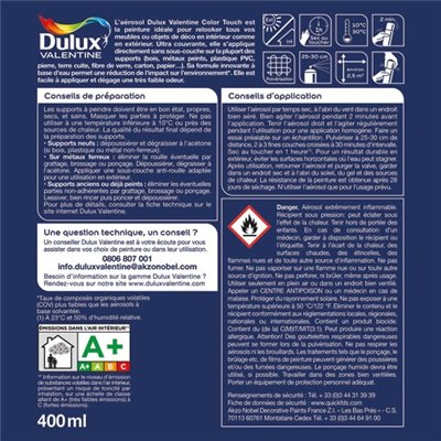 DULUX VALENTINE - Aérosol Color Touch brillant brun chataîgne 400ml