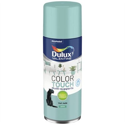 DULUX VALENTINE - Aérosol Color Touch satin vert jade 400ml