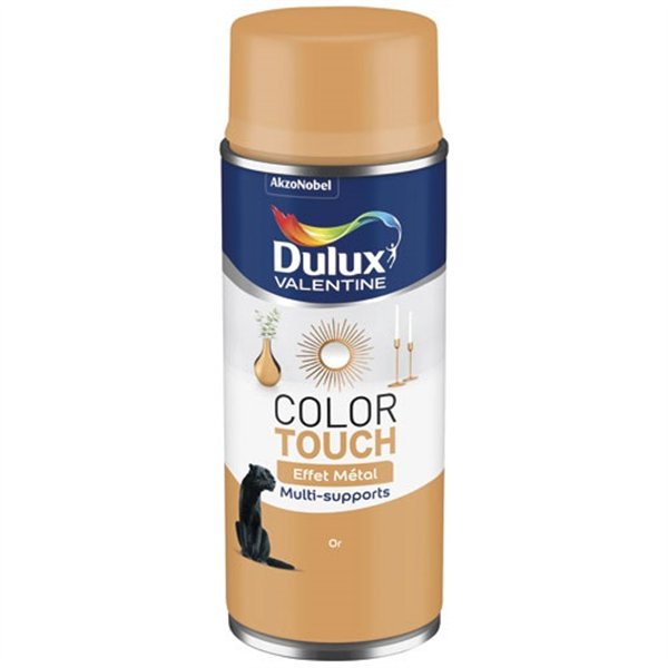 DULUX VALENTINE - Aérosol Color Touch effet métal or 400ml