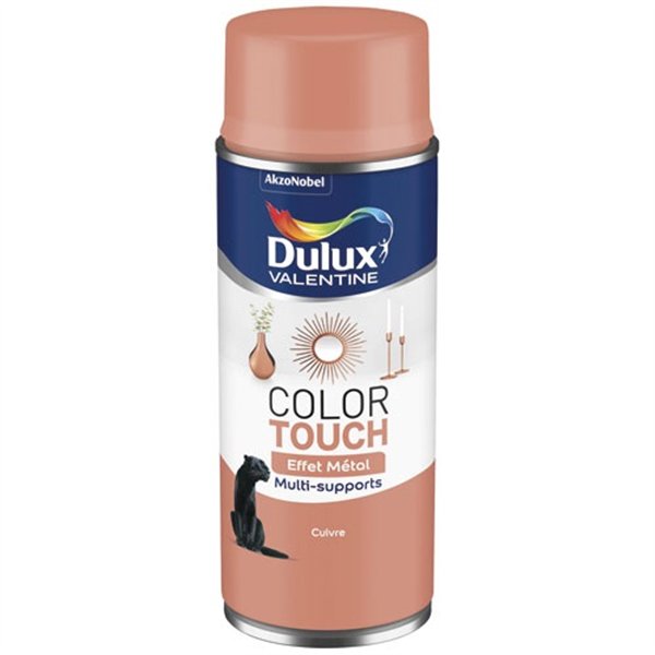 DULUX VALENTINE - Aérosol Color Touch effet métal cuivre 400ml