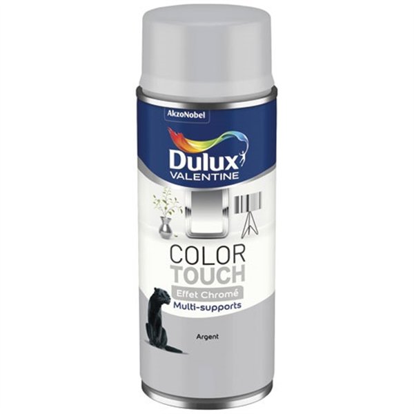 DULUX VALENTINE - Aérosol Color Touch effet chrome argent 400ml