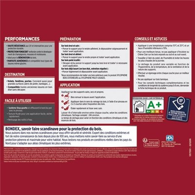 BONDEX - Bondex lasure ind 30 8 ans 2.5l incolore