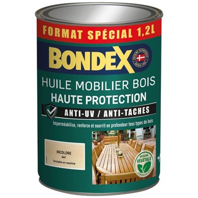 BONDEX - Bondex huile mobilier bois 1.2l incolore