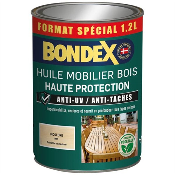 BONDEX - Bondex huile mobilier bois 1.2l incolore