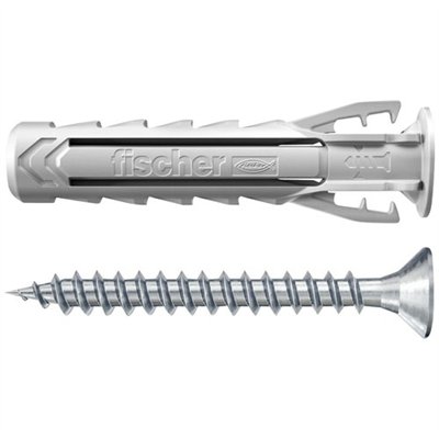 FISCHER - Cheville nylon sx plus 12x60 avec vis blister x3