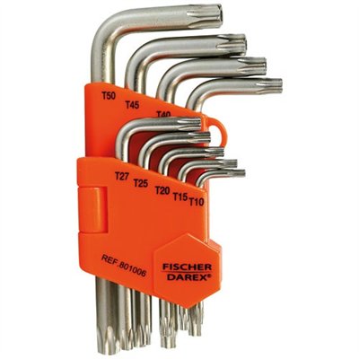 FISCHER DAREX - Clés torx tamper jeu de 9 clés