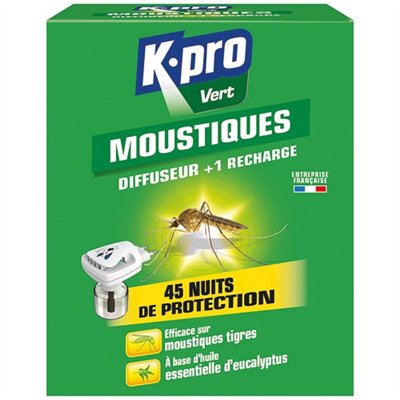 KPRO - Kpro vert diffuseur électrique moustiques avec recharge