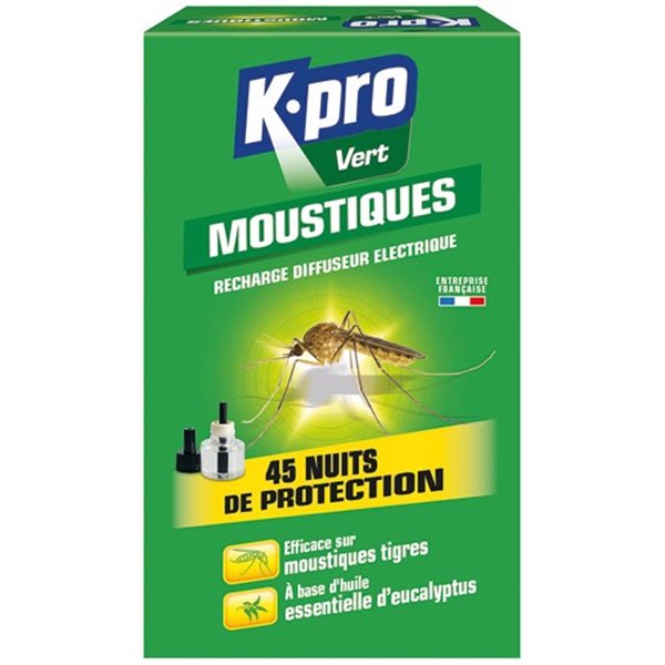 KPRO - Kpro vert recharge liquide pour diffuseur electrique moustiq