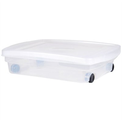 EDA - Dessous de lit 40l naturel avec roulettes