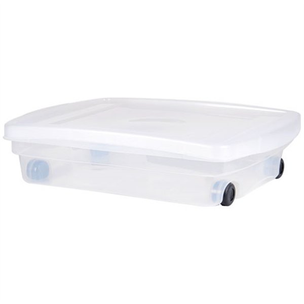 EDA - Dessous de lit 40l naturel avec roulettes