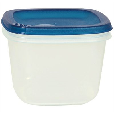 EDA - Boite carrée 1l naturel couvercle turquoise acidulé