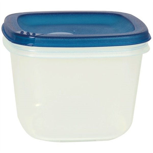 EDA - Boite carrée 1l naturel couvercle turquoise acidulé