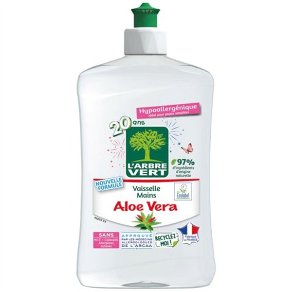 L'ARBRE VERT - Arbre vert vaisselle mains aloe vera 500ml