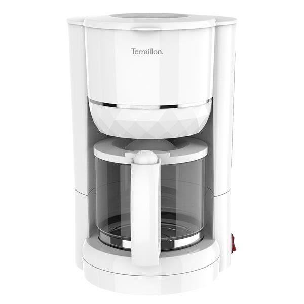 TERRAILLON - Cafetière filtre 10/15 tasses Blanche - Diamant - 15353