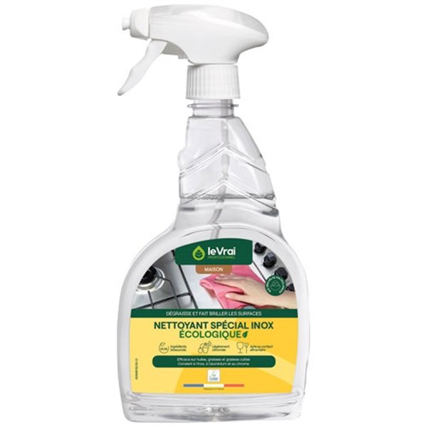 LE VRAI PRO MAISON - Nettoyant écologique spécial inox 750ml