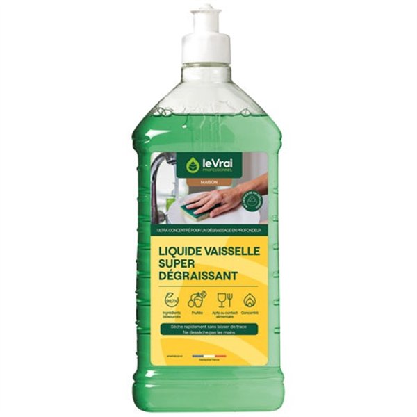LE VRAI PRO MAISON - Liquide vaisselle super dégraissant 1 L