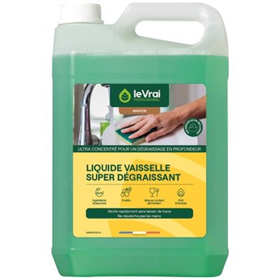 LE VRAI PRO MAISON - Liquide vaisselle super dégraissant 5L