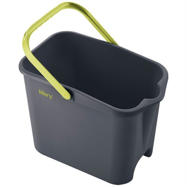 MERY - Seau rectangulaire 14L gris