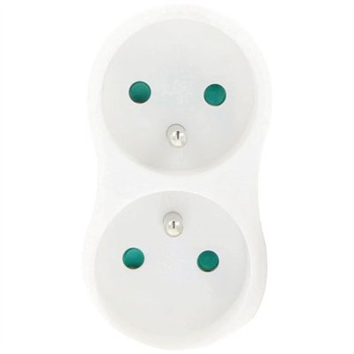 PROFILE  - Multiprise 2 x 16A blanc lot de 2