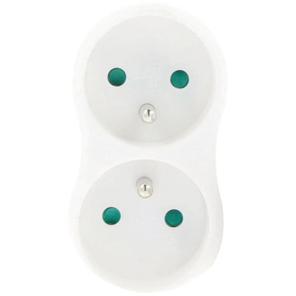 PROFILE  - Multiprise 2 x 16A blanc lot de 2